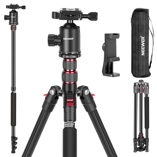 NEEWER 77 Inch Camera Tripod Monopod for DSLR & Phone, Aluminum, TP77 - style: Travel Tripod