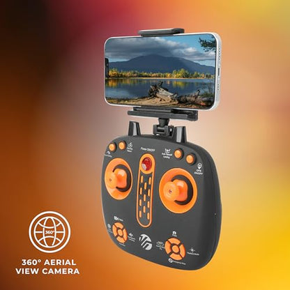 Vivitar - 360 Skyview GPS Video Drone, Camera & Stabilized Aerial Footage (Orange/Black)