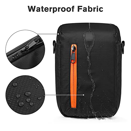 S-ZONE Camera Insert Bag Waterproof Lens Cube Case Compatible with Nikon Canon - color: Black