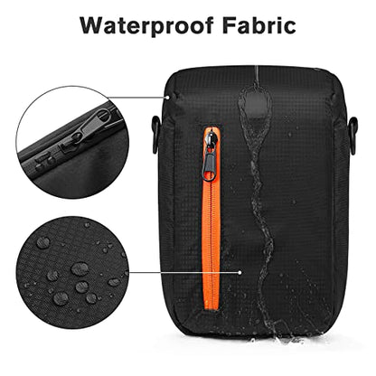 S-ZONE Camera Insert Bag Waterproof Lens Cube Case Compatible with Nikon Canon - color: Black