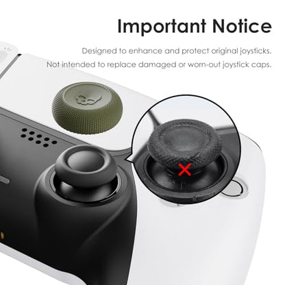 Skull & Co. Skin, CQC and FPS Thumb Grip Set Joystick Cap Analog Stick Cap for Nintendo Switch Pro Controller & PS5 / PS4 / Slim/Pro Controller- White, 3Pairs(6pcs) - color: White, size: Concave-6pcs
