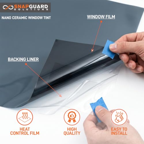 5% Nano Ceramic Window Tint for Home 3' ft x 12' ft UV Film Heat Blocking - color: 5%, size: 3ft x 12ft