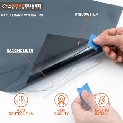 5% Nano Ceramic Window Tint for Home 3' ft x 12' ft UV Film Heat Blocking - color: 5%, size: 3ft x 12ft