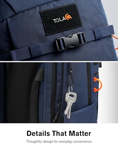 Tolaccea 30L Travel Laptop Backpack TSA Carry-On for Business Trips Commute - color: Navy