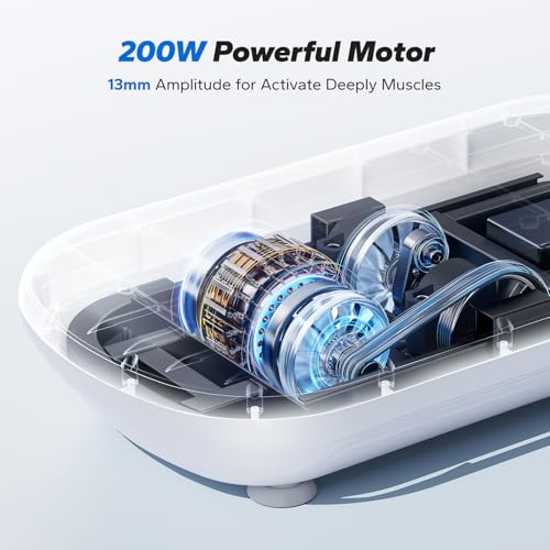 Merach CV40 Curved Vibration Plate Exercise Machine with 440lbs Capacity - color: White