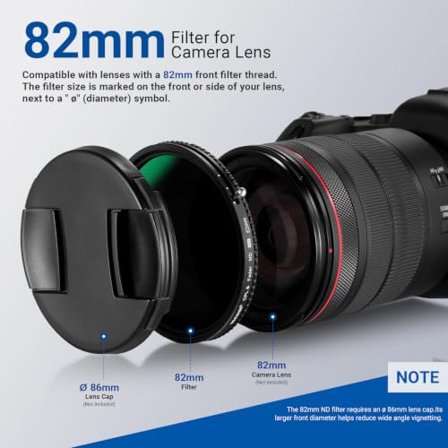 NEEWER 2 in 1 82mm Variable ND Filter (ND2-ND32) & CPL Filter - size: 82mm