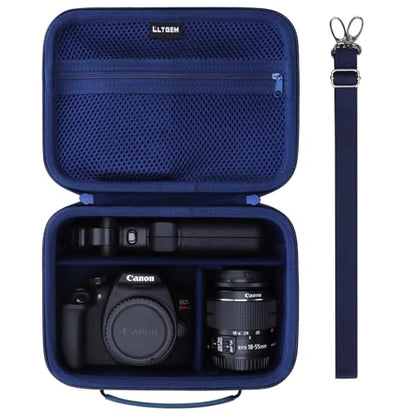 Small Camera Case Bag for Canon EOS Rebel T7/R50//R100 DSLR Camera Navy - color: Navy Blue, size: Small