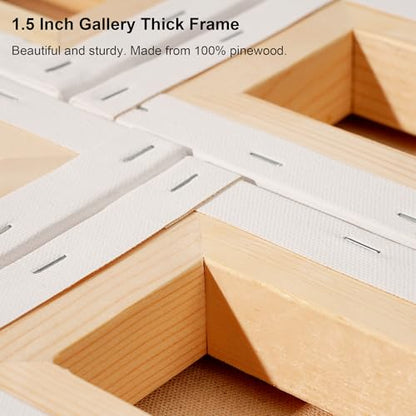 AUREUO 12x12 Inch Gallery Wrapped Canvas 1.5 Inch Depth 4 Pack - size: 12"x12" Gallery