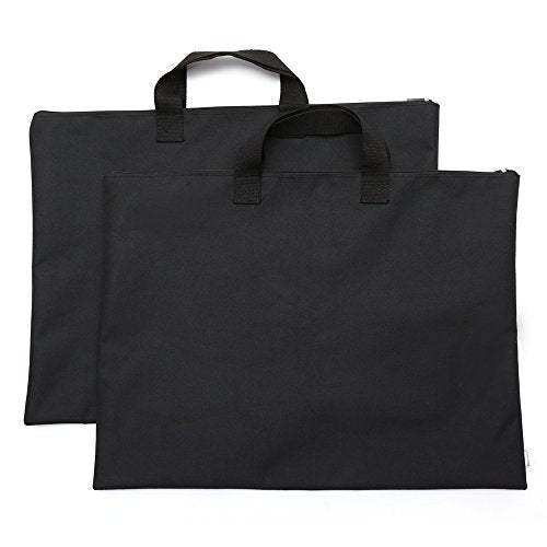 600D Portfolio Waterproof With Handle And Zipper For Student and Artist 2-pack - size: Medium