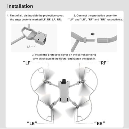 HERCHR Drone Propeller Protector Sliver Propeller Blade Crash Guard Cover Bumper Drone PropellerGuard Crash for DJI Mini 3 Mini 3 Pro