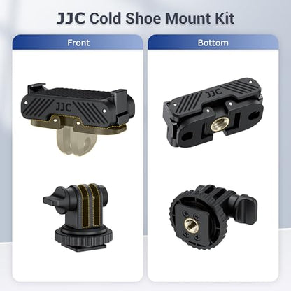 JJC Cold Shoe Mount Adapter for DJI Osmo Action 5 Pro 4 3,Stable Mounting - color: Hot Shoe/Cold Shoe Adapter