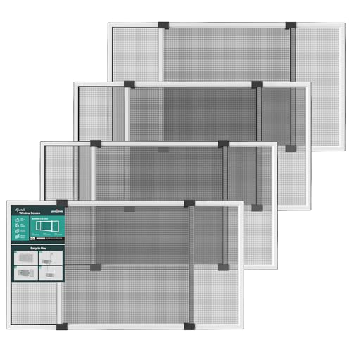 paramondo Expandable Window Screen, 10" H x 19.6" - 36" W, 4 Pack - size: Small (10" H x 19.6"-36" W, 4 Pack)