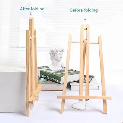 2PCS 17 Inch Desktop Easel, Party Easel, Wooden Easel - Versatile Tabletop Art Display Stand for Creative Projects and Events