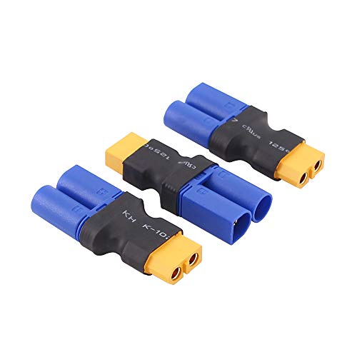 3pcs Male EC5 Losi to Female XT60 Connector Adapter for LiPO Battery(C76-3)