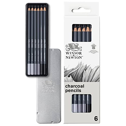 Winsor & Newton Studio Collection, 6 Count, Charcoal Pencils - style: 6 Charcoal Pencils