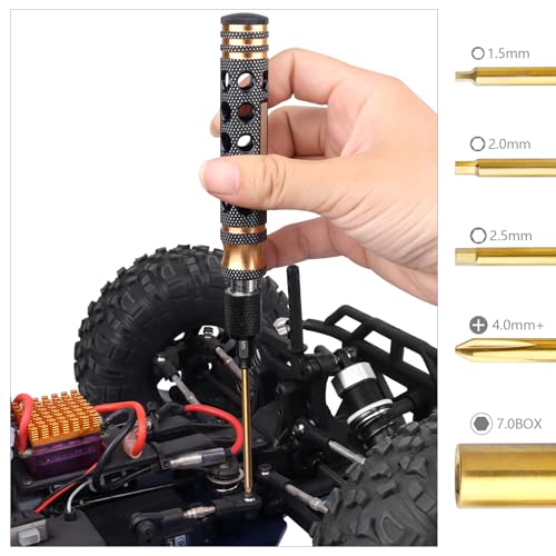 Titanium Hexagon Screwdriver Allen Wrench Hex Nut Driver Phillips Bit RC Tool Kit for Multi-Axis FPV Racing Drone RC Quadcopter Car Modeling Robot
