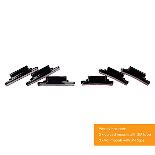 Helmet Adhesive Mounts Curved Sticky Flat Attachment for GoPro - color: 6 Packs