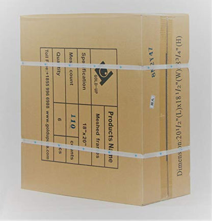 18 x 20 Inch Pre-Stretched Aluminum Silk Screen Printing Frames with 110 White Mesh (6 Pack Screens)