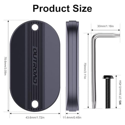 for Tile Bike Mount- Compatible with Tile Pro / Mate / Sticker, IPX8 Waterproof Bike GPS Tracker Holder, Hidden Under Bottle Cage or Alone, Extended M5 Black Safety Screws with Driver (1 Pack-Black)