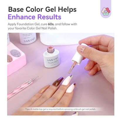 SAVILAND Dilution-Free Airbrush Gel Nail Polish White 2PCS 20ml - color: Z-White Pro