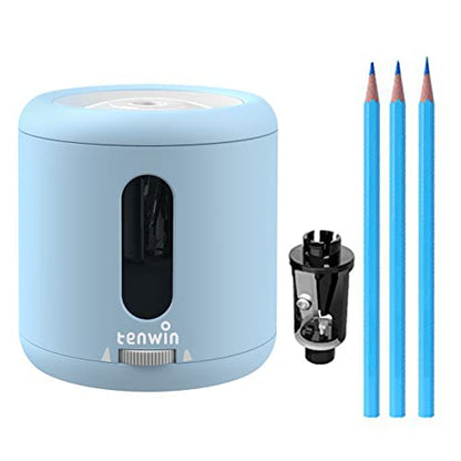 tenwin Pencil Sharpener Battery Powered, Portable, for 6-8mm Pencils - color: Blue