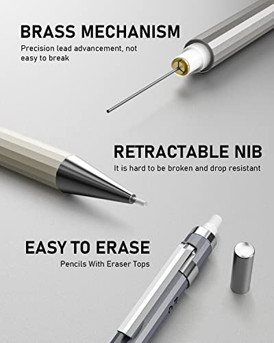 Nicpro 37PCS Art Mechanical Pencil Set Miniature Paint Brushes Drybrush