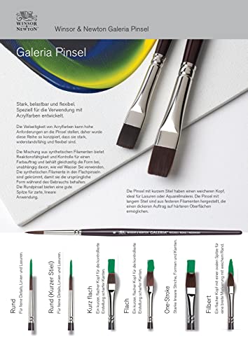Winsor & Newton Galeria Acrylic Brush Pack, Short Handle, 3 Pack - style: 3 Pack - Short Handle