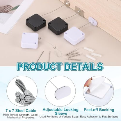PATIKIL Retractable Remote Control Cable Tether 3.3ft /1M, White 1 Set - color: White, size: 3.3ft /1m