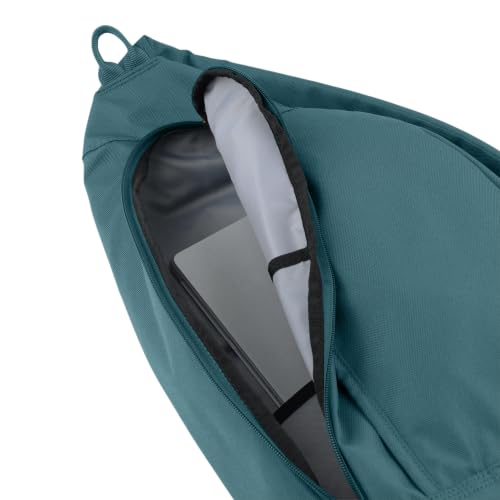 Carhartt Durable Sling Bag, Crossbody Backpack with Side Release Buckle, Tablet Sleeve and Adjustable Strap, Harbor Teal, 10L - color: Harbor Teal