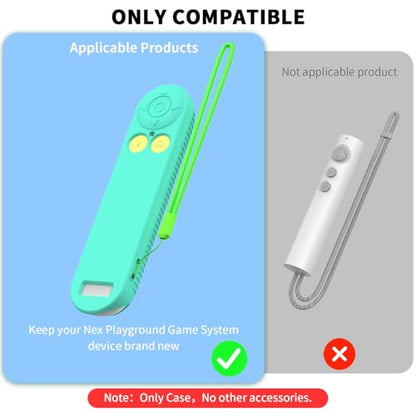 Silicone Remote Cover for Nex Playground Remote with Lanyard (Green) - color: Green