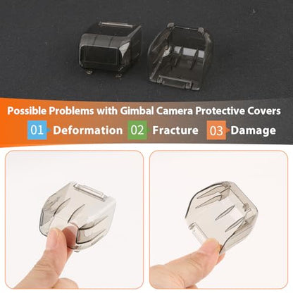 for DJI Mavic Mini 4K Gimbal Camera Protector Lens Dustproof Replacemen for DJI Mini 2/Mini 4K/Mini 2 SE Gimbal Camera Lens Cover Cap Drone Accessories Parts (Black Transparent)