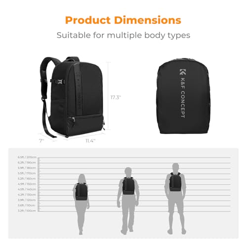 K&F CONCEPT Camera Backpacks for Photographers Travel Bag for Tripod Camera Lence Accessory with laptop compartment and Rain Cover Multi-Functional Camera Bags for Dslr Cameras - style: Classic