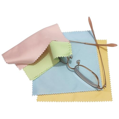 100 Pack Microfiber Cleaning Cloths for Glasses Camera Lenses Mobile Screen Spectacles (5" x 5")