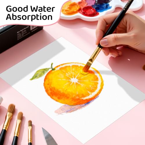 84 Sheets Watercolor Paper 5x7, 110lb/230gsm Cotton Watercolor Paper Loose - size: 5x7 Inch-84 Sheets