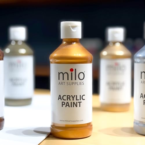 milo Metallic Acrylic Paint Set, 6 Metallic Colors, 8 oz Bottles - style: Metallic Set 6 x 8 oz