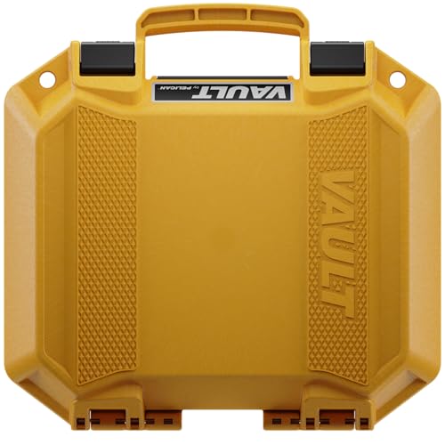 Pelican Vault V100 Hard Case (Camera, Pistol, Gear, Equipment) - color: Yellow, style: With Foam