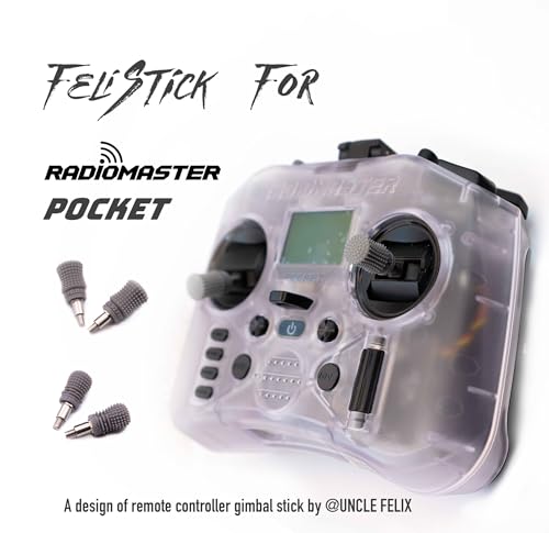 SoloGood RC Transmitter Stick Ends FPV Controller Replacement Joystick M3L for RadioMaster Pocket Remote Controller(V2 Black) - color: V2 Black
