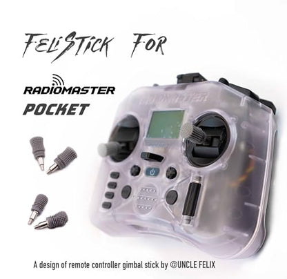 SoloGood RC Transmitter Stick Ends FPV Controller Replacement Joystick M3L for RadioMaster Pocket Remote Controller(V2 Black) - color: V2 Black