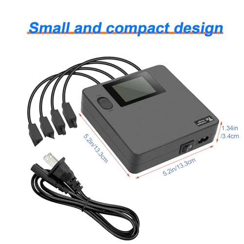 Hanatora LCD Charger with Storage Charge for DJI Air 3 Battery,Fast Multi Simultaneous Charging Hub Accessories