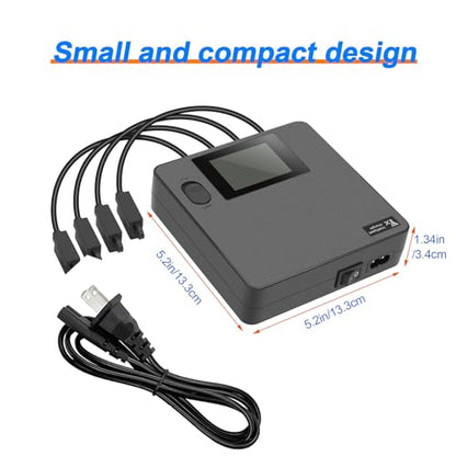 Hanatora LCD Charger with Storage Charge for DJI Air 3 Battery,Fast Multi Simultaneous Charging Hub Accessories