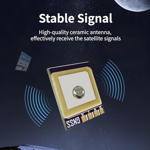 SEQURE M10-12 Mini FPV GPS Module with Upgraded 10th Generation Chip Ceramic Antenna Fast Satellite Positioning for FPV Racing Drones 10Hz Frequency - size: M1012