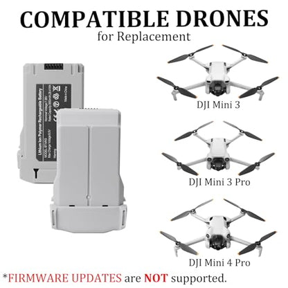 3 Pack Mini 3 Series Intelligent Flight Battery Plus 3850mAh with Two-Way Charging Hub Combo for DJI Mini 4 Pro Drone Replacement