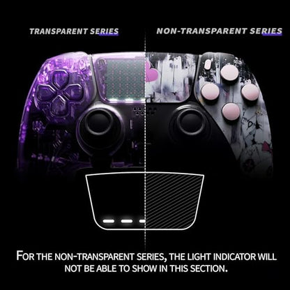 eXtremeRate Full Set Shell Buttons Touchpad Cover Compatible with p s 5 Edge Controller, Lovely Punky Bunny Replacement Decorative Trim Shell Front Back Plates Compatible with p-s-5 Edge Controller - color: Lovely Punky Bunny