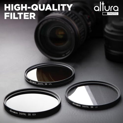 Altura Photo 62mm Camera Lens Filter Kit, UV, Polarizing & ND with Case - size: 62MM