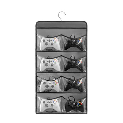 Hanging Controller Holder Classroom Headset Headphone Storage Bag Switch Game Organizer for Gaming Accessories Electronic Supplies X-box PS5 PS4 (8 Pockets)