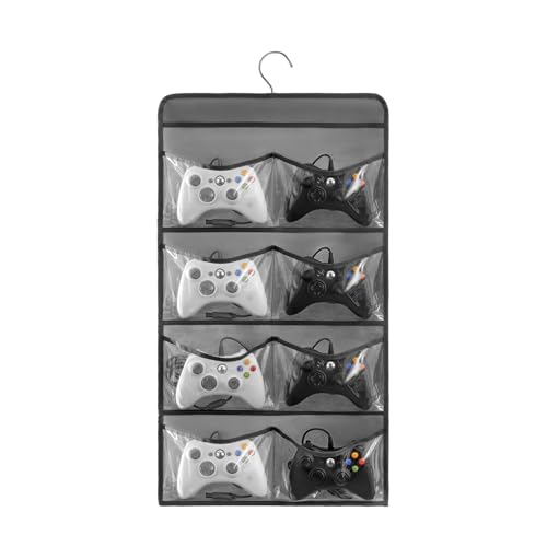Hanging Controller Holder Classroom Headset Headphone Storage Bag Switch Game Organizer for Gaming Accessories Electronic Supplies X-box PS5 PS4 (8 Pockets)