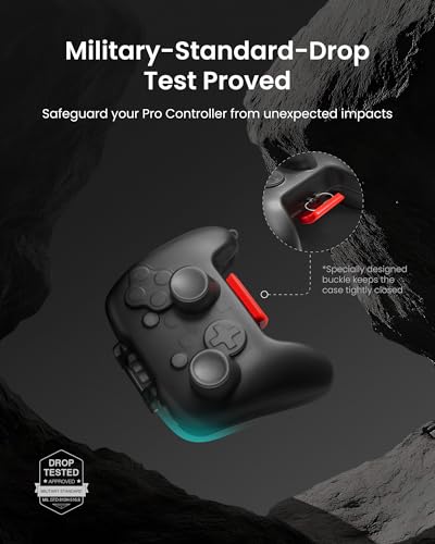 tomtoc Case for Nintendo Switch 2 Pro Controller, Military Grade Protection