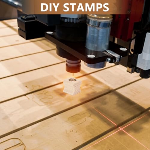 GLOBLELAND 20Pcs Blank Wood Rubber Stamp Mounts for DIY Crafting 20x20mm Square Wooden Rubber Stamps Handle Hard Wooden Blocks for Stamp Making Scrapbook Seal Handmade Decor