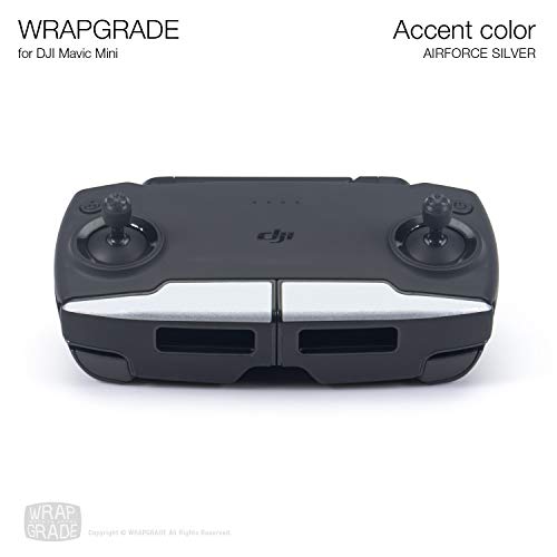 Wrapgrade Skin Compatible with DJI Mavic Mini & 2 SE & 4K | Accent Color (Airforce Silver) - color: Airforce Silver