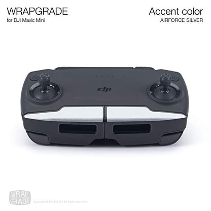 Wrapgrade Skin Compatible with DJI Mavic Mini & 2 SE & 4K | Accent Color (Airforce Silver) - color: Airforce Silver